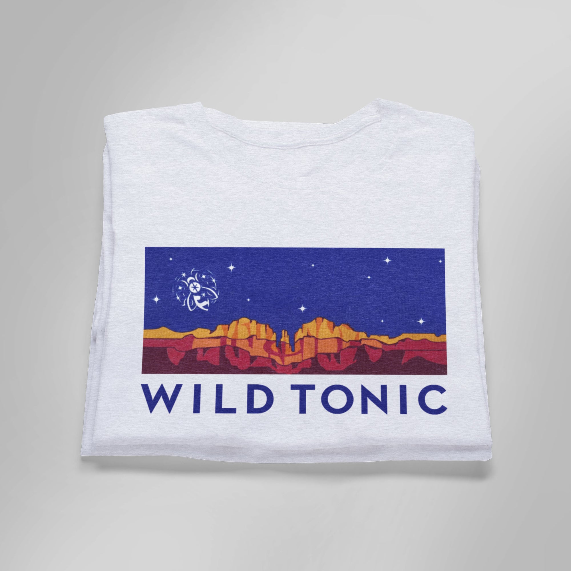 Wild Tonic White T-Shirt (with Sedona mountains)