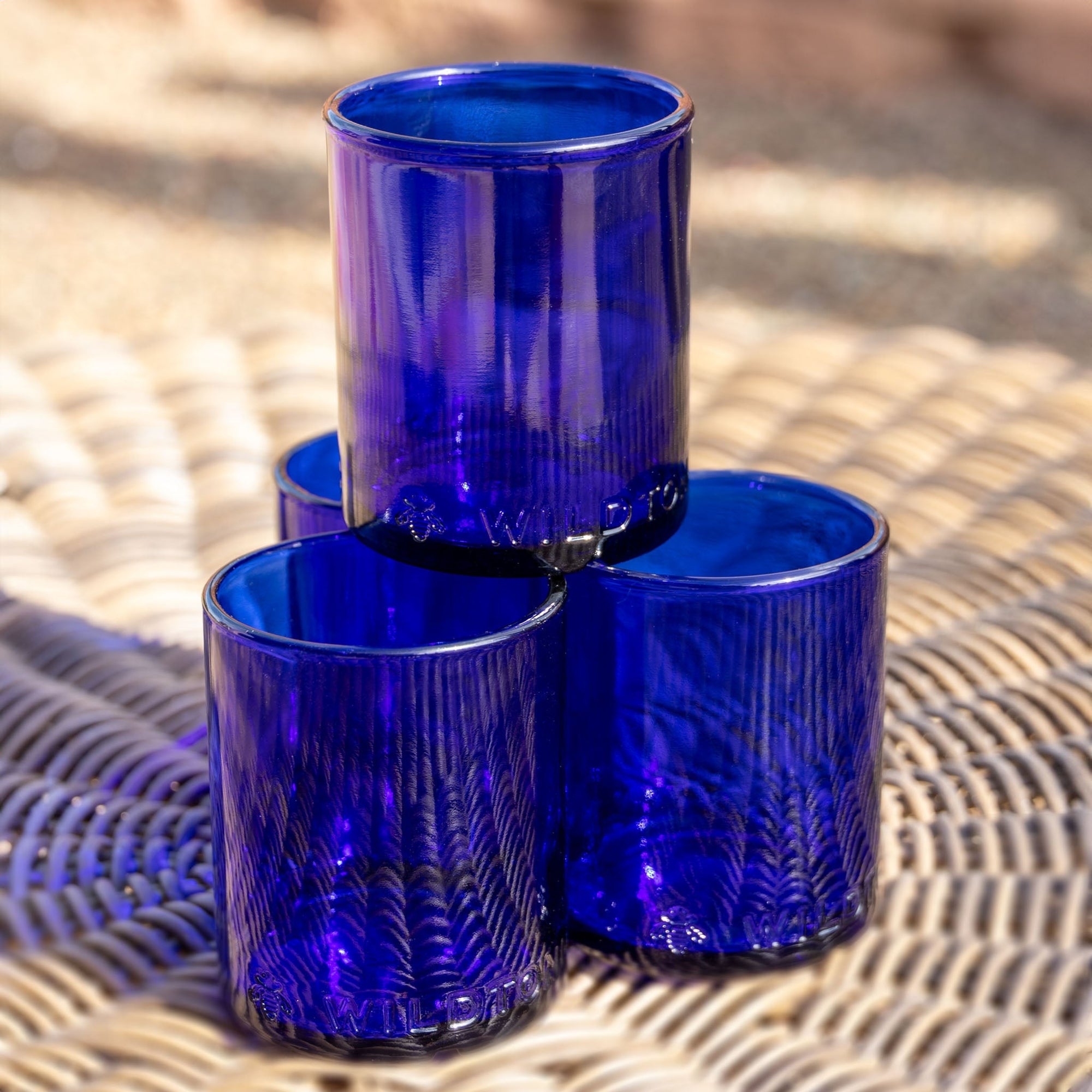 Wild Tonic Cobalt Blue Tumbler Beverage Glasses