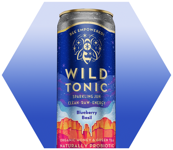 Blueberry Basil Jun Kombucha by Wild Tonic