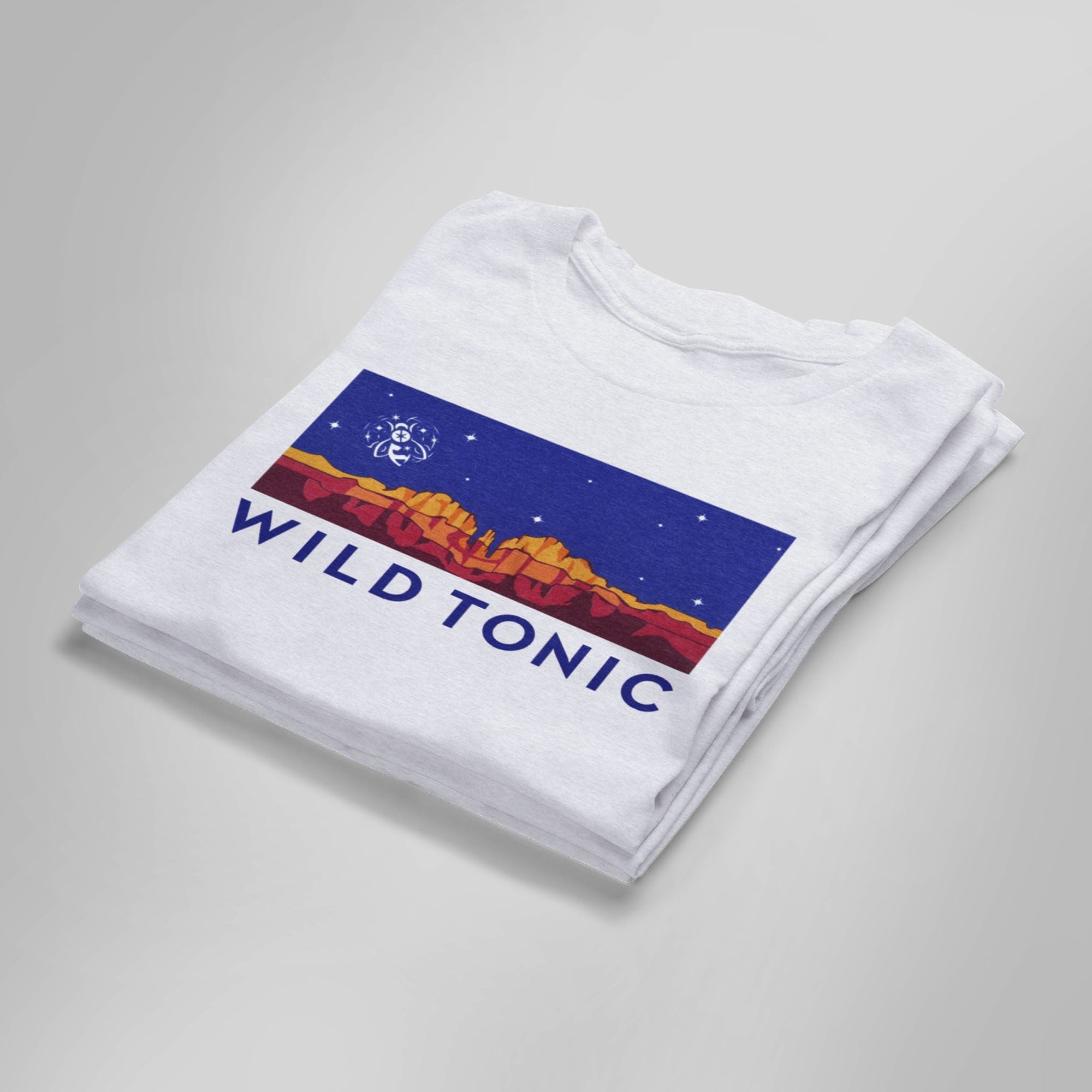 Wild Tonic White T-Shirt (with Sedona mountains)